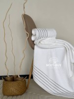 Набор махровых полотенец 2 штGray Line 50×90 см, 70×140 см Турция — изображение 2