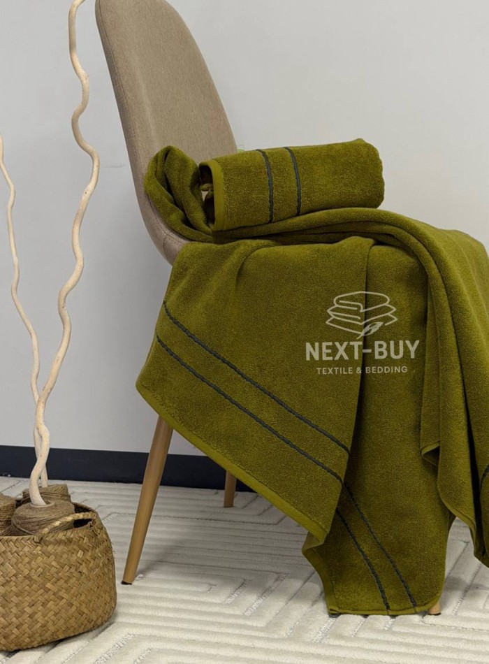 Набір махрових рушників Line Olive 2 шт: 50×90, 70×140, Туреччина - Зображення 4