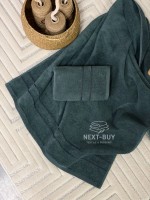 Набір махрових рушників Line Dark Green 2 шт: 50×90, 70×140, Туреччина - Зображення 4