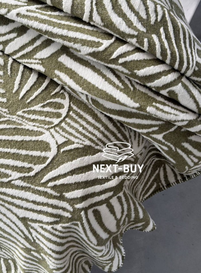 Плед TROPICANA Haki 150×220 — оливковий плед, бавовняний плед Туреччина - Зображення 4