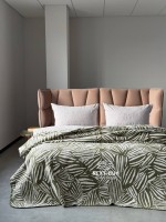 Плед TROPICANA Haki 200×220 — оливковий плед, бавовняний плед Туреччина - Зображення 2