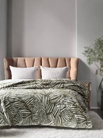 Плед TROPICANA Haki 150×220 — оливковий плед, бавовняний плед Туреччина