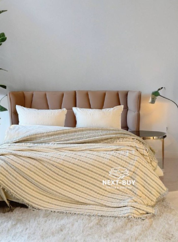 Муслінове покривало Saheser Luca Light Olive — 100% бавовна, 5-шаровий муслін, Туреччина - Зображення 9