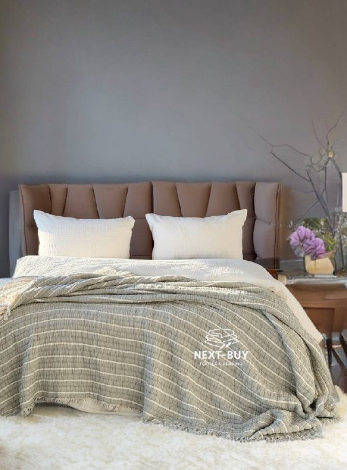 Муслінове покривало Saheser Luca Light Olive — 100% бавовна, 5-шаровий муслін, Туреччина - Зображення 8