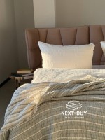 Муслінове покривало Saheser Luca Light Olive — 100% бавовна, 5-шаровий муслін, Туреччина - Зображення 3