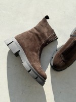 Женские Зимние кожаные ботинки  Stepс натуральным мехом, коричневые (еврозима) — изображение 4