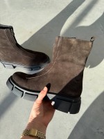 Женские Зимние кожаные ботинки  Stepс натуральным мехом, коричневые (еврозима) — изображение 9
