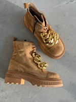 Женские Зимние кожаные ботинки с натуральным мехом, карамельные (еврозима) Step — изображение 10