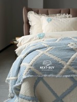 Муслінове покривало Sage Bloom Blue 230×250 см - Зображення 7