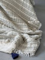 Муслиновое покрывало Lausson Luca Light Olive — 100% хлопок, 5-слойный муслин, Турция — изображение 2