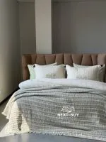 Муслиновое покрывало Lausson Luca Light Olive — 100% хлопок, 5-слойный муслин, Турция