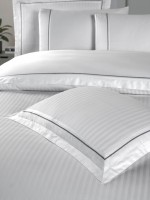 Постельное белье Orcella White La Romano premium сатин Евро 200×220 — изображение 2