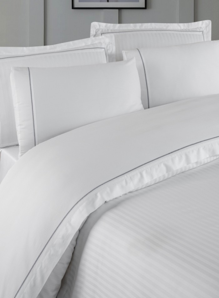 Постельное белье Orcella White La Romano premium сатин Евро 200×220 — изображение 3