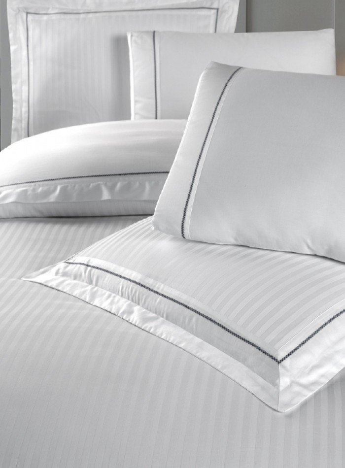 Постельное белье Orcella White La Romano premium сатин Евро 200×220 — изображение 4