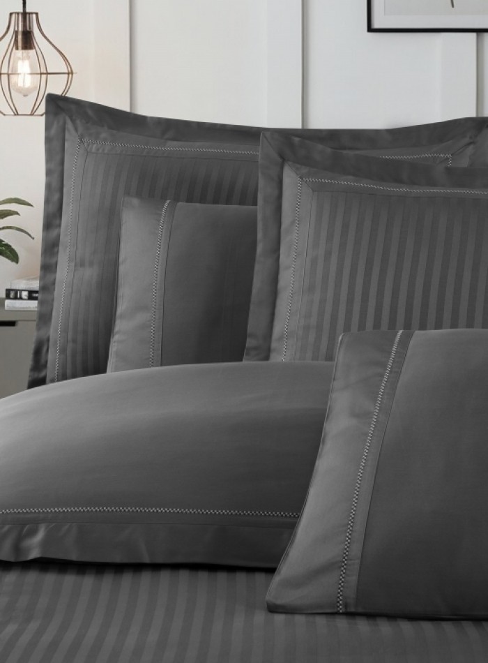 Постельное белье Orcella Grey La Romano premium сатин Евро 200×220 — изображение 3