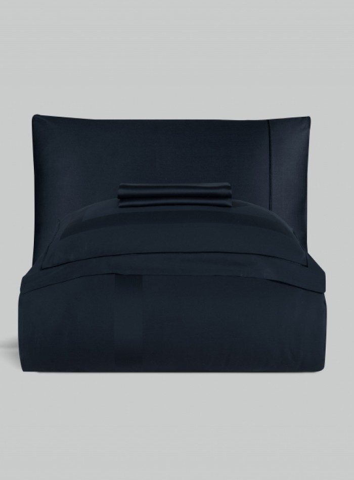 Постільна білизна Montova Navy Blue La Romano premium сатин Євро 200×220 - Зображення 5