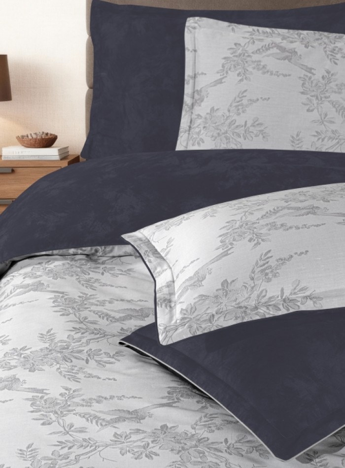 Постільна білизна Merida Grey La Romano premium сатин Євро 200×220 - Зображення 3