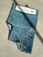 Набір бавовняних килимів для ванної Maison D’or Gardiner Patchwork Petrol 2 шт (60×100 см + 50×60 см) | Туреччина - Зображення 4