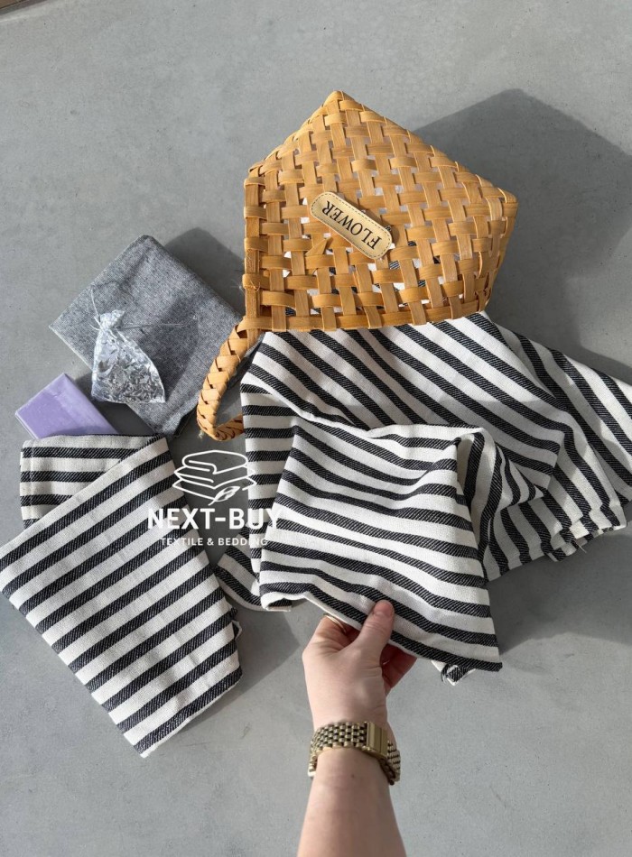 Подарунковий набір кухонних рушників Mercan Rose Black&White з ароматом лаванди 40х60 (Туреччина) - Зображення 4