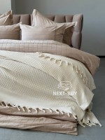 Натуральное, легкое пике Saheser Torino Cream евро Турция — изображение 5