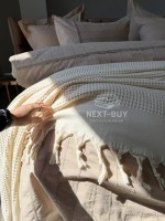 Натуральное, легкое пике Saheser Torino Cream евро Турция — изображение 7