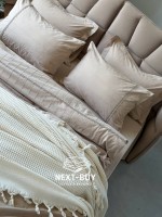 Натуральное, легкое пике Saheser Torino Cream евро Турция — изображение 9