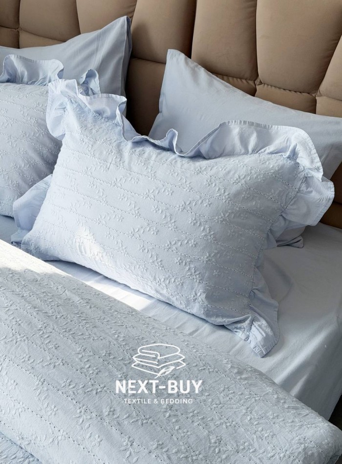 Постільна білизна Istanbul Home Collection Resital Blue, варена бавовна, євро комплект 200×22 - Зображення 2