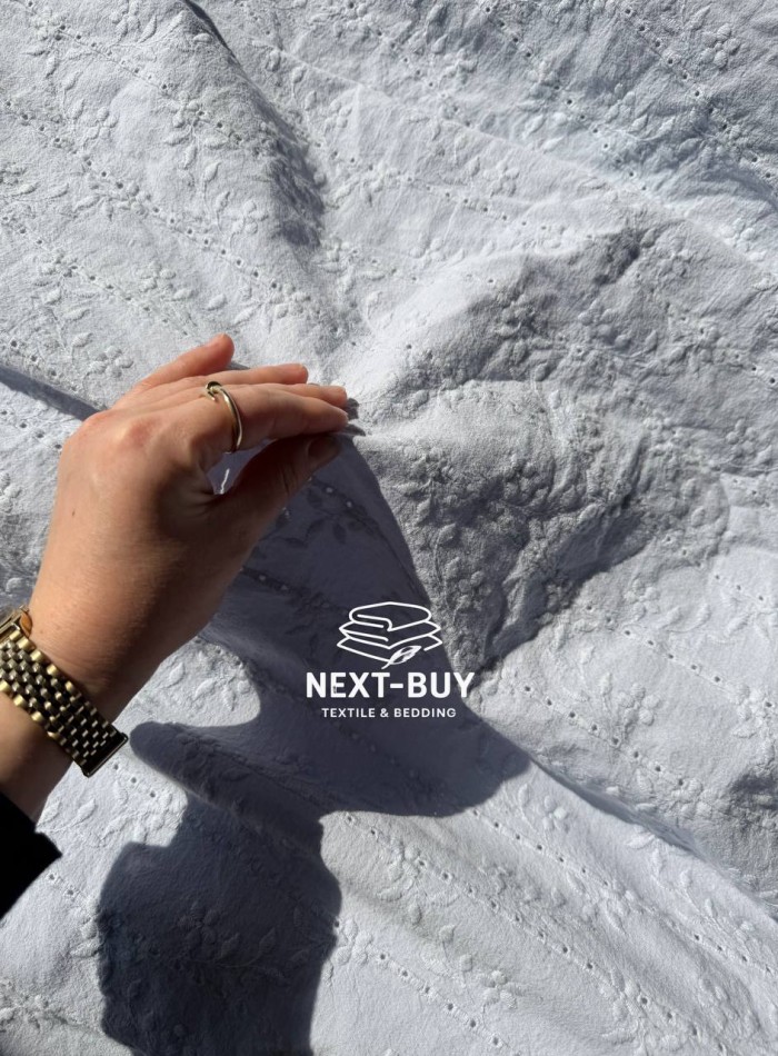 Постільна білизна Istanbul Home Collection Resital Blue, варена бавовна, євро комплект 200×22 - Зображення 7