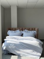 Постельное бельё Istanbul Home Collection Resital Blue, варёный хлопок, евро комплект 200×220 — изображение 2