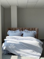 Постільна білизна Istanbul Home Collection Resital Blue, варена бавовна, євро комплект 200×22