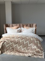 Муслиновое покрывало с наволочками Saheser Loren Bej, евро комплект 240×260, Турция