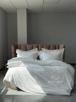 Постельное бельё Saheser Nova Stone евро 200×220 из варёного хлопка с вышивкой, Турция