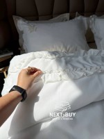 Постельное бельё Saheser Nova Stone евро 200×220 из варёного хлопка с вышивкой, Турция — изображение 3