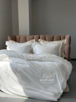 Постельное бельё Saheser Nova Stone евро 200×220 из варёного хлопка с вышивкой, Турция — изображение 6