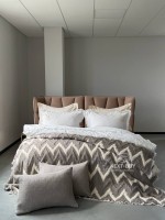 Муслиновое покрывало с наволочками Saheser Loren Grey, евро комплект 240×260, Турция