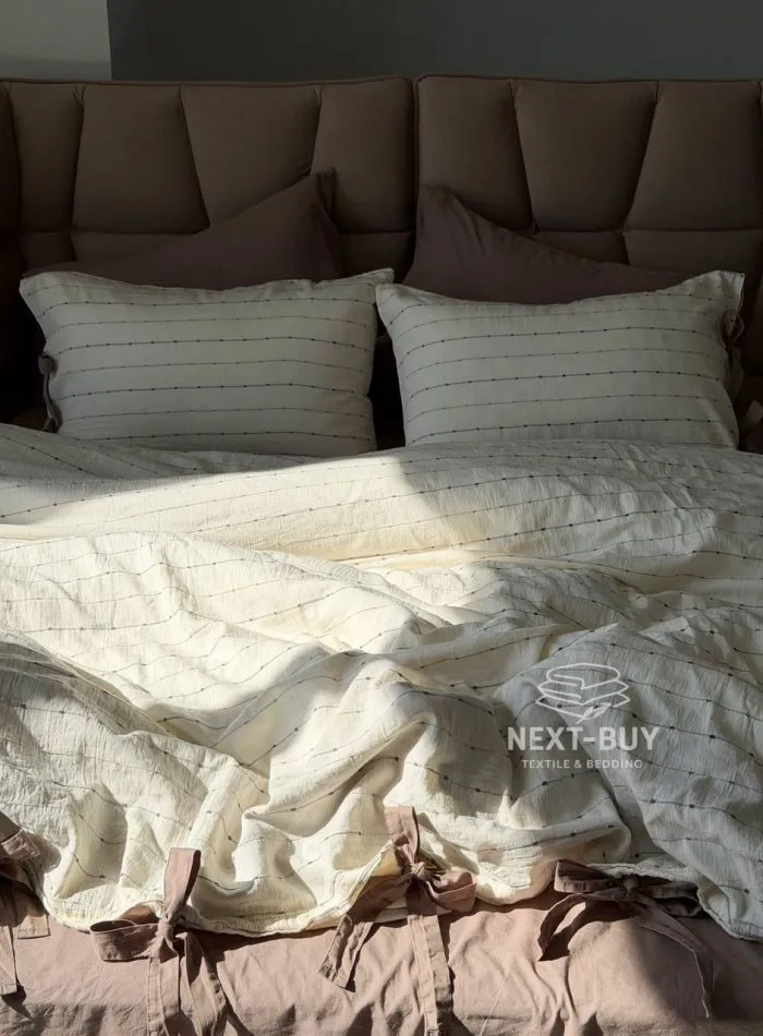 Постільна білизна POEM MINK Natural Cotton Series з вареної бавовни, євро комплект 200×220 - Зображення 3