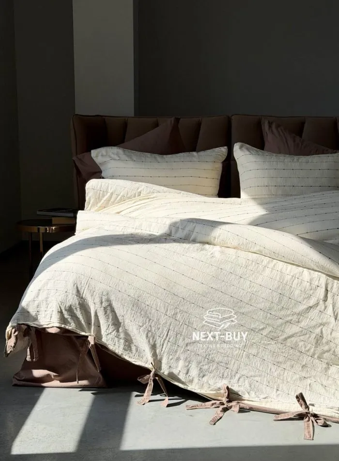 Постільна білизна POEM MINK Natural Cotton Series з вареної бавовни, євро комплект 200×220 - Зображення 6