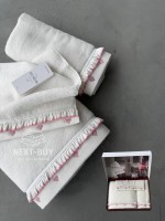 Maison D’or Ruffle Love Ecru-Pink - преміальний набір рушників з рюшами (100% бавовна, Туреччина)