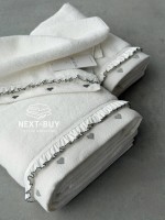 Преміальний набір рушників Maison D’or Ruffle Love Ecru-Grey, 100% бавовна, Туреччина, luxury подарунок - Зображення 5