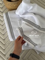 Набір рушників преміум класу в англійському стилі Puraligne Maison D’or Grey & White, 100% бавовна - Зображення 2