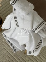 Набір рушників преміум класу в англійському стилі Puraligne Maison D’or Grey & White, 100% бавовна - Зображення 3