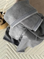 Набір махрових рушників Puraligne Antrasit Soft Cotton Maison D’or | антрацит | 100% бавовна | 3 рушники Luxury Set - Зображення 2