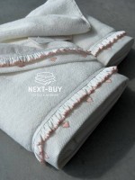 Преміальний набір рушників Maison D’or Ruffle Love Ecru-Rose 100% бавовна, подарунковий luxury набір - Зображення 5