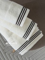 Набір махрових рушників Puraligne Cream Soft Cotton Maison D’or | кремовий | 100% бавовна | 3 рушники Premium Gift Set - Зображення 2