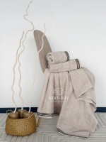 Набір махрових рушників Puraligne Beige Soft Cotton Maison D’or | бежевий | 100% бавовна | 3 рушники Premium Gift Set - Зображення 3