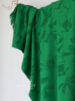 Пляжний рушник MIAMI Green Maison D’or 100×200 см 100% бавовна махра, зелений, жаккард, з бахромою, premium Туреччина - Зображення 4