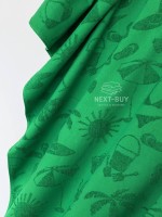 Пляжний рушник MIAMI Green Maison D’or 100×200 см 100% бавовна махра, зелений, жаккард, з бахромою, premium Туреччина - Зображення 2