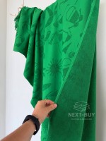 Пляжний рушник MIAMI Green Maison D’or 100×200 см 100% бавовна махра, зелений, жаккард, з бахромою, premium Туреччина