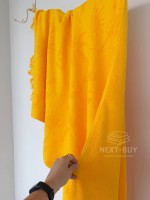 Пляжний рушник Maison D’or MIAMI Yellow 100×200 см яскравий premium cotton з бахромою | легкий travel формат