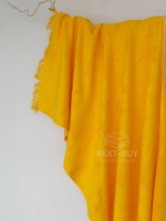 Пляжний рушник Maison D’or MIAMI Yellow 100×200 см яскравий premium cotton з бахромою | легкий travel формат - Зображення 6
